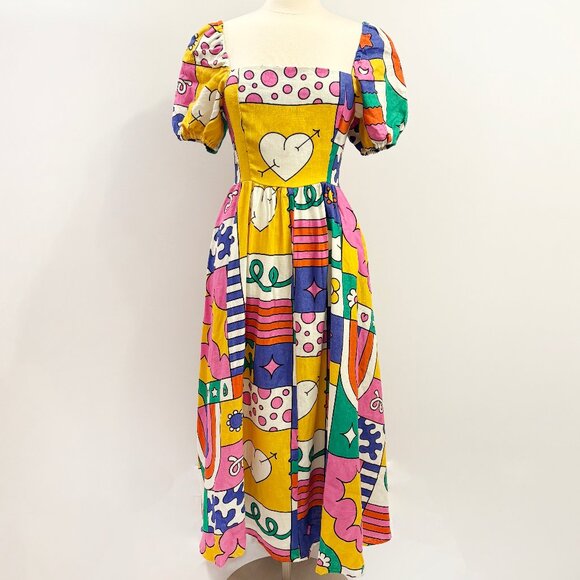 Nooworks Linen Princess Wormiverse dress size Medium NWT - Picture 1 of 8